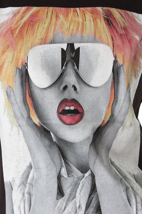 画像5: 【 50%OFF セール9,680円→4,840円】 NO COMMENT PARIS ノーコメントパリ 【Japan Limited】T-SHIRT L-CREW punk hair{NC-TL.LTN18-BLK-AGS} (5)