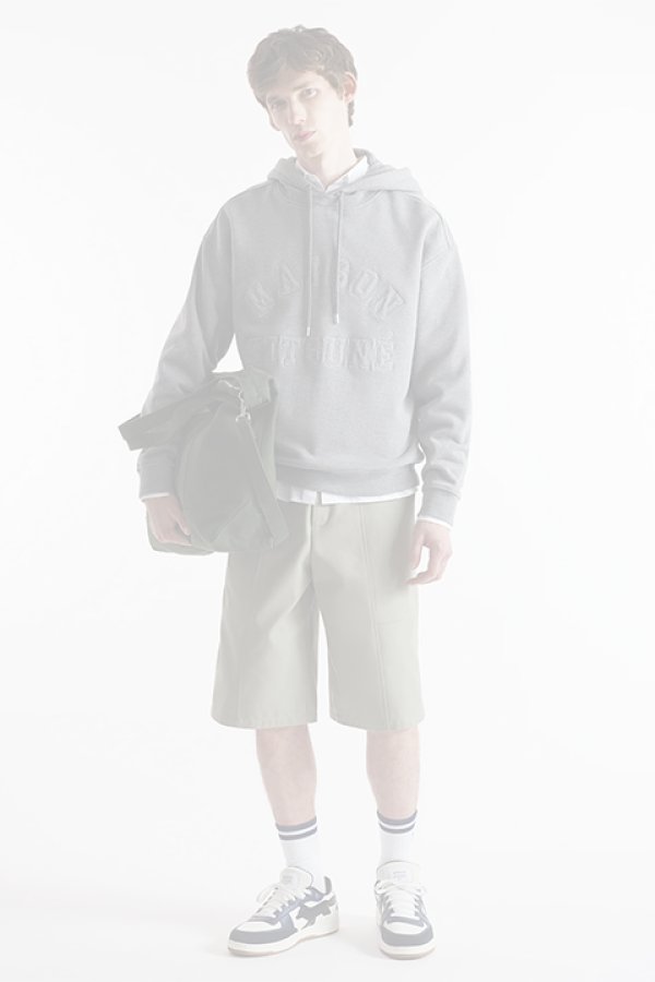 画像3:   MAISON KITSUNE メゾンキツネ バーシティ オーバーサイズ フーディ {-BDA}  :NM00702KM0326H131  (3)