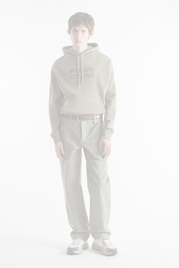 画像3:   MAISON KITSUNE メゾンキツネ ウッドランド アルファベット コンフォート パーカー {-BDA}  :NM00704KM0307P131-L  (3)