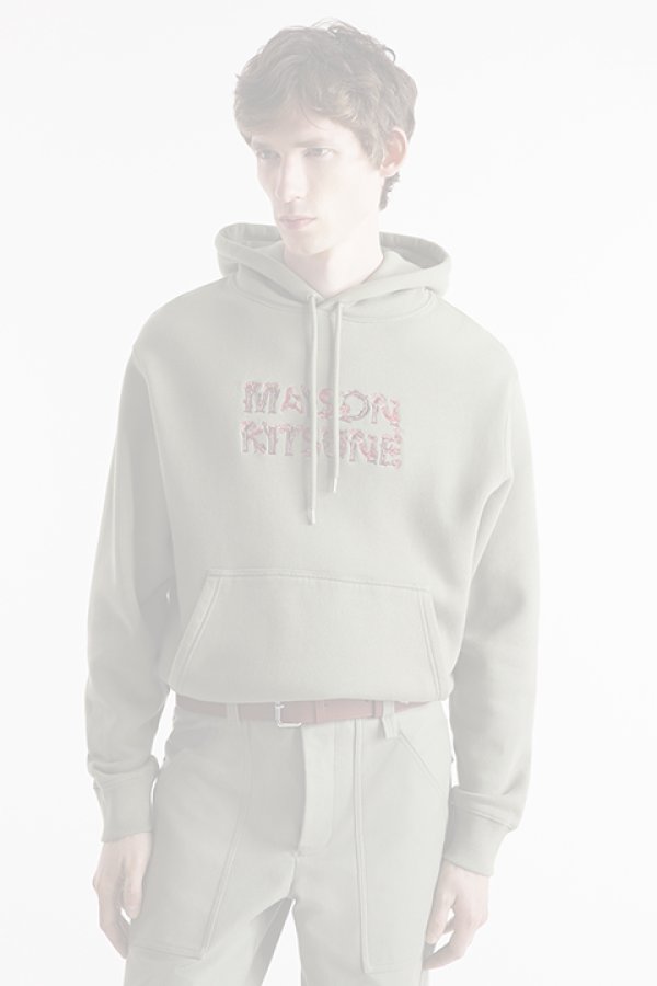 画像4:   MAISON KITSUNE メゾンキツネ ウッドランド アルファベット コンフォート パーカー {-BDA}  :NM00704KM0307P131-L  (4)