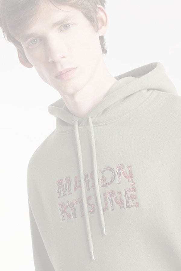 画像5:   MAISON KITSUNE メゾンキツネ ウッドランド アルファベット コンフォート パーカー {-BDA}  :NM00704KM0307P131-L  (5)