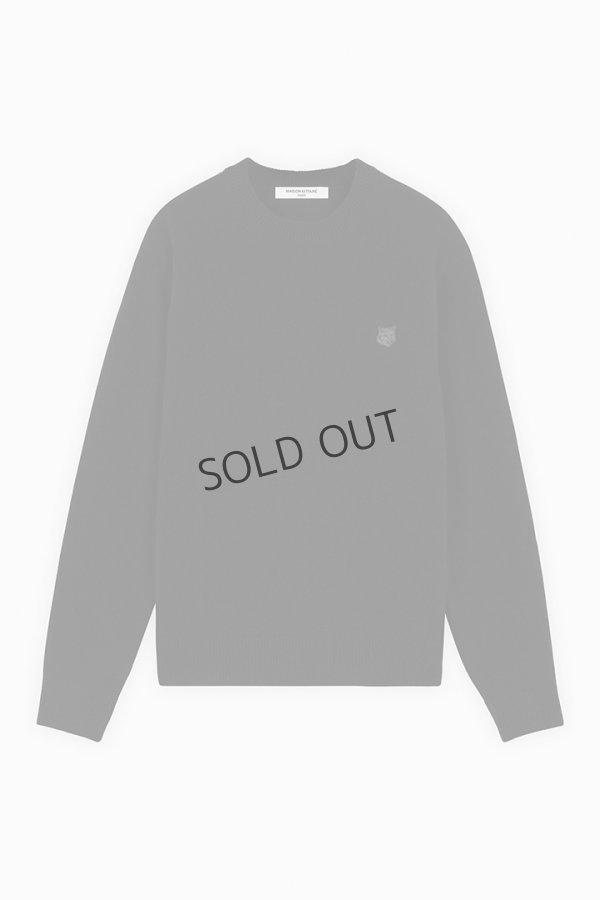 画像1: {SOLD}MAISON KITSUNE メゾンキツネ BOLD FOX HEAD PATCH REGULAR JUMPER IN LAMBSWOOL{-BDA} (1)