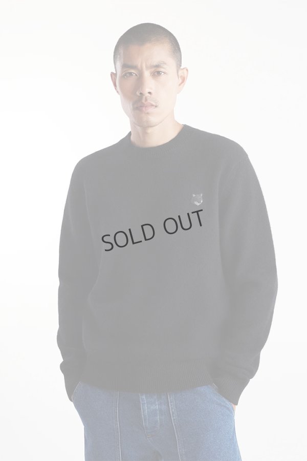 画像4: {SOLD}MAISON KITSUNE メゾンキツネ BOLD FOX HEAD PATCH REGULAR JUMPER IN LAMBSWOOL{-BDA} (4)