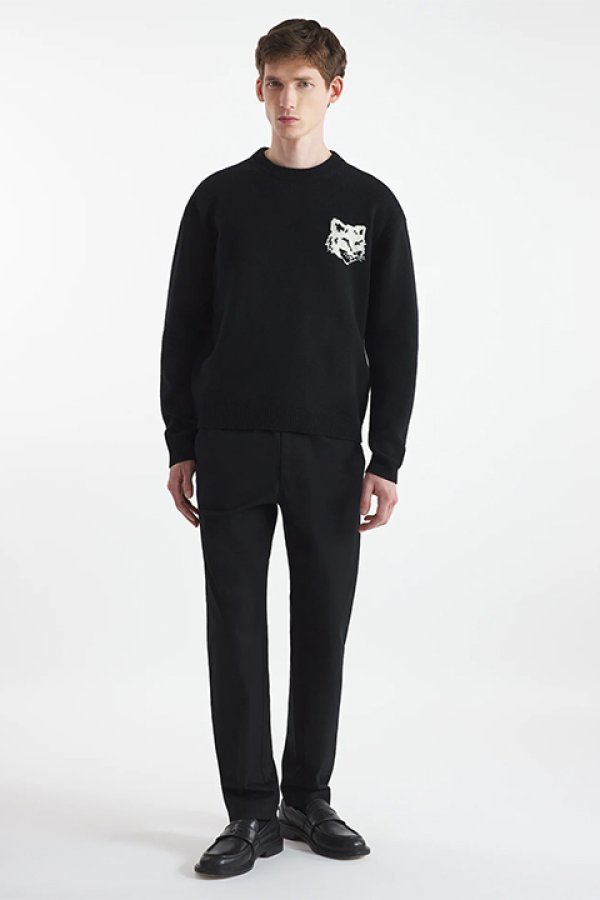 画像3: 【 30%OFF セール61,600円→43,120円】 MAISON KITSUNE メゾンキツネ フォックスヘッド インターシャ コンフォート ジャンパー{-BDA} (3)
