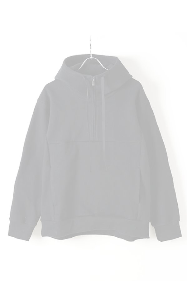 画像1:  {SOLD} OURET オーレット 硫化染ドビーストレッチフードZIPプルオーバー{-BJA} (1)