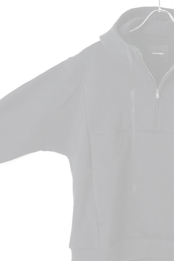 画像4:  {SOLD} OURET オーレット 硫化染ドビーストレッチフードZIPプルオーバー{-BJA} (4)