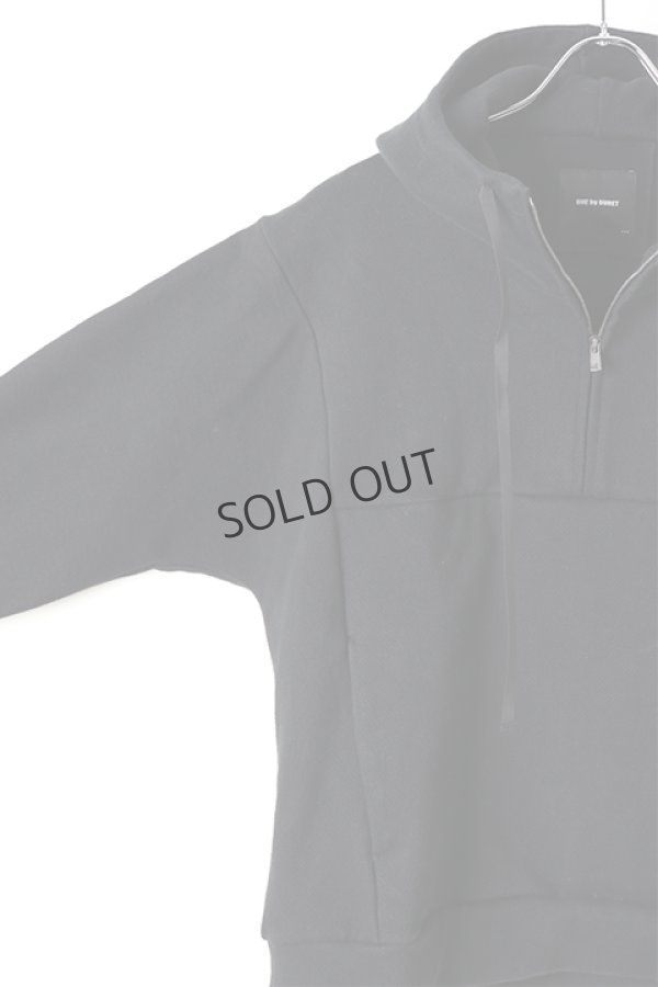 画像4: {SOLD}OURET オーレット 硫化染ドビーストレッチフードZIPプルオーバー{-BJA} (4)