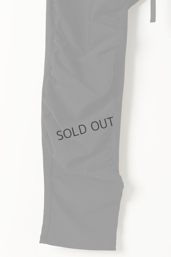画像3: {SOLD}OURET オーレット 強撚ナイロンニットフロントギャザーサルエルパンツ{-BJA} (3)