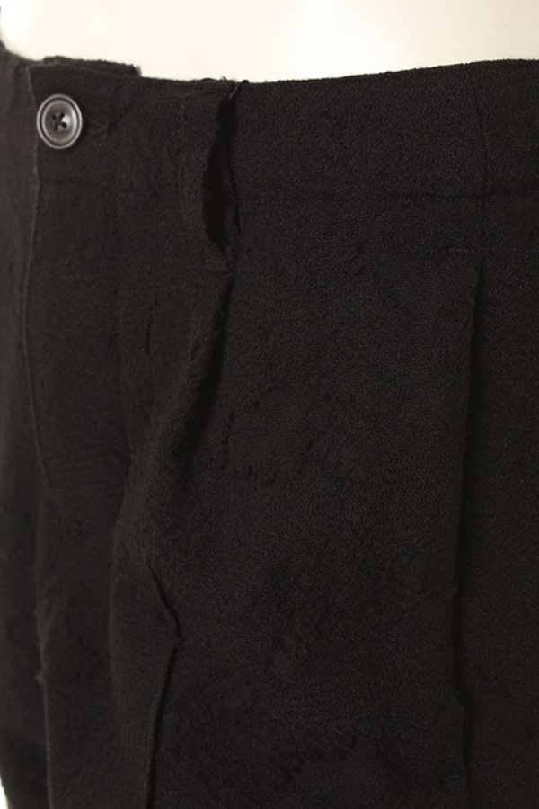 画像4: 【 50%OFF セール44,000円→22,000円】 OURET オーレット WOOL CUT JACQUARD WASHER LINKLE CUT ONE TUCK TAPERED PANTS{-AFA} (4)