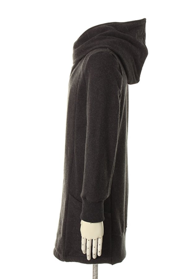 画像3: 【 50%OFF セール110,000円→55,000円】 OURET オーレット ANGORA COTTON SWEAT ZIP HOOD COAT{-AFA} (3)