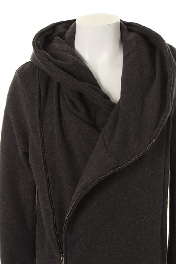 画像4: 【 50%OFF セール110,000円→55,000円】 OURET オーレット ANGORA COTTON SWEAT ZIP HOOD COAT{-AFA} (4)