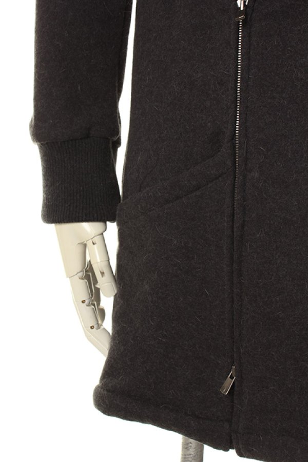 画像5: 【 50%OFF セール110,000円→55,000円】 OURET オーレット ANGORA COTTON SWEAT ZIP HOOD COAT{-AFA} (5)