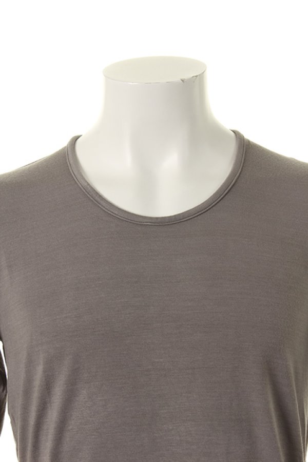 画像4: 【 50%OFF セール18,700円→9,350円】 OURET オーレット BAMBOO RAYON JERSEY STITCH ROUND HEM U NECK LONG SLEEVE{-AFA} (4)