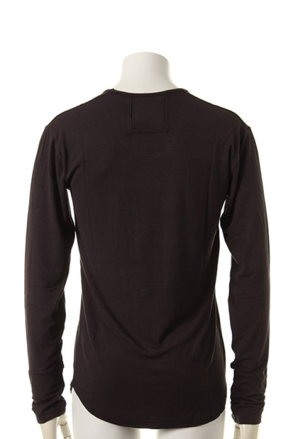 画像2: 【 50%OFF セール18,700円→9,350円】 OURET オーレット BAMBOO RAYON JERSEY STITCH ROUND HEM U NECK LONG SLEEVE{-AFA} (2)