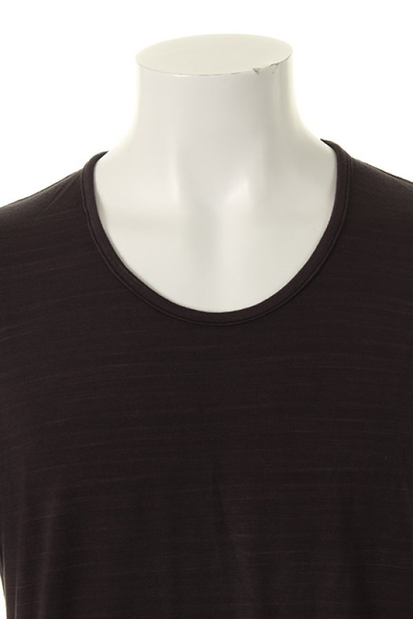 画像4: 【 50%OFF セール16,500円→8,250円】 OURET オーレット BAMBOO RAYON JERSEY STITCH ROUND HEM U NECK SHORT SLEEVE{-AFA} (4)