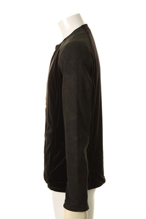 画像3: 【 50%OFF セール88,000円→44,000円】 OURET オーレット TRIACETATE VELOUR LEATHER SLEEVE SIMGLE RIDERS{-AGA} (3)