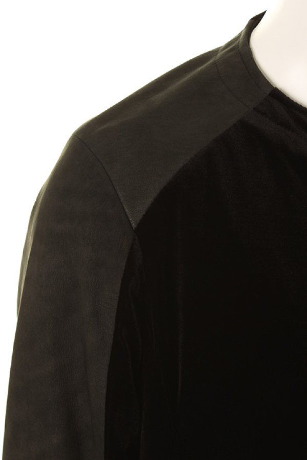 画像4: 【 50%OFF セール88,000円→44,000円】 OURET オーレット TRIACETATE VELOUR LEATHER SLEEVE SIMGLE RIDERS{-AGA} (4)