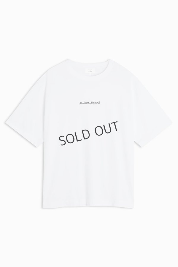 画像1: {SOLD} MAISON KITSUNE メゾンキツネ メゾン キツネ エンブロイダリー オーバーサイズ Tシャツ{-BES} (1)