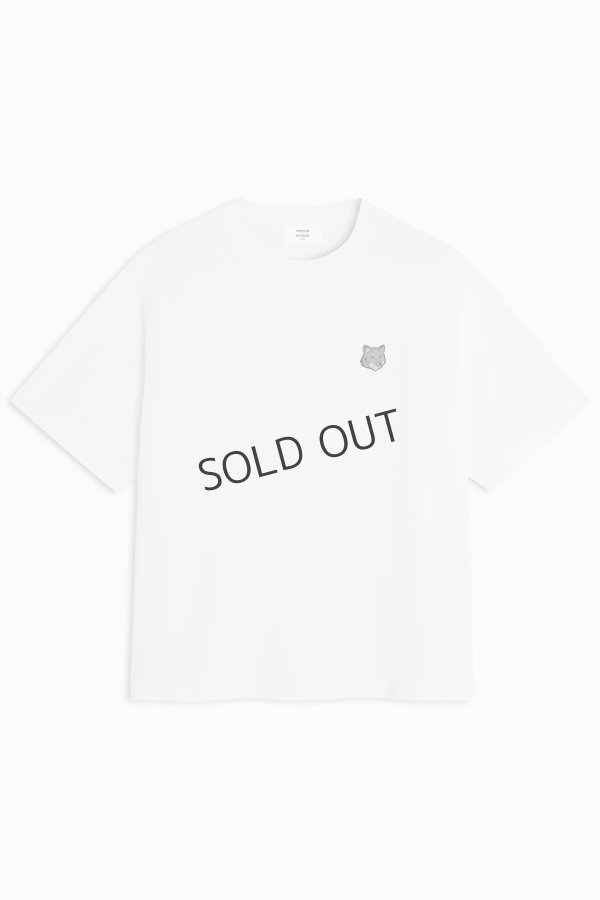 画像1: {SOLD}MAISON KITSUNE メゾンキツネ ボールド フォックスヘッド パッチ オーバーサイズ Tシャツ{-BES} (1)