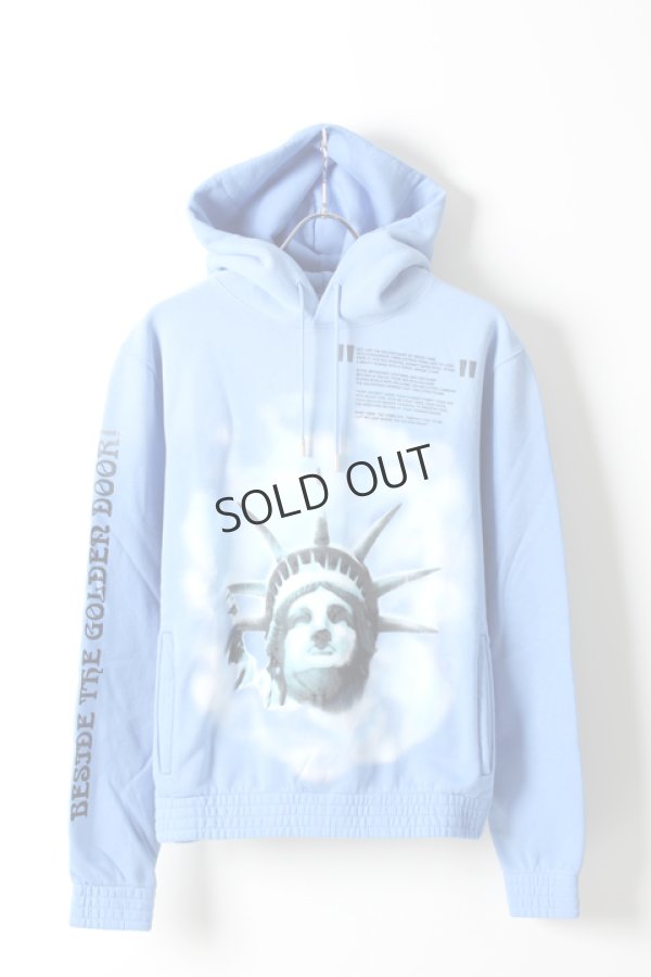 画像1: {SOLD}Off-white オフホワイト BLUE LIBERTY HOODIE{OMBB034E18192015-BLU-AHA} (1)