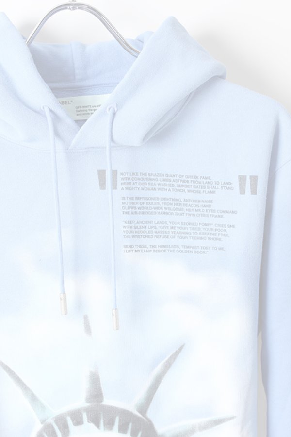 画像3:  {SOLD} Off-white オフホワイト BLUE LIBERTY HOODIE{OMBB034E18192015-BLU-AHA} (3)