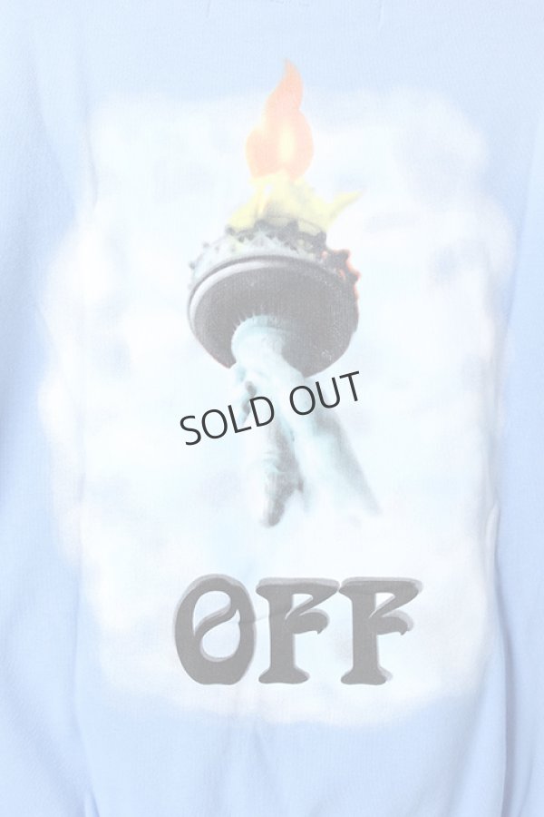 画像5: {SOLD}Off-white オフホワイト BLUE LIBERTY HOODIE{OMBB034E18192015-BLU-AHA} (5)