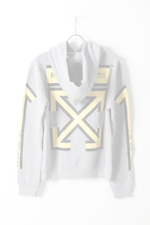 画像2:  {SOLD} Off-white オフホワイト ARROWS HOODIE{OMBB034E18192025-GRY-AHA} (2)