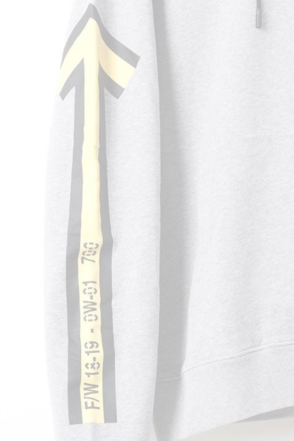 画像4:  {SOLD} Off-white オフホワイト ARROWS HOODIE{OMBB034E18192025-GRY-AHA} (4)