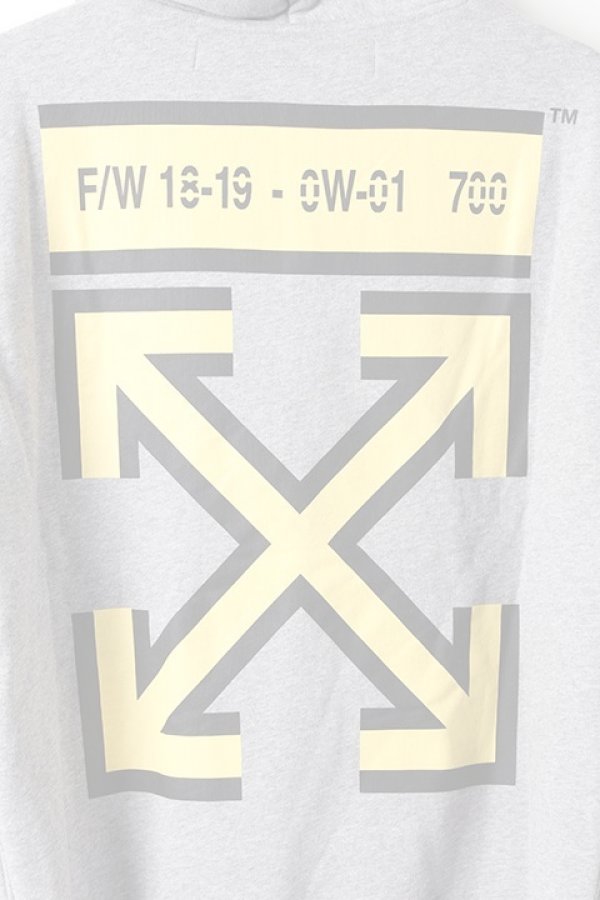 画像5:  {SOLD} Off-white オフホワイト ARROWS HOODIE{OMBB034E18192025-GRY-AHA} (5)
