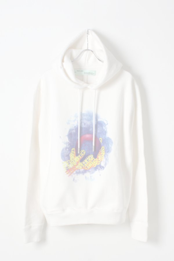 画像1:  {SOLD} Off-white オフホワイト WORLD HAND HOODIE{OMBB034F188990390288-WHT-AHA} (1)