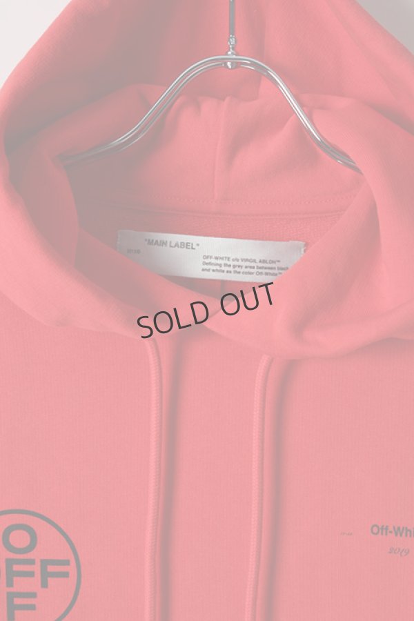 画像3: {SOLD}Off-white オフホワイト DIAG STENCIL SLIM HOODIE RED BLACK{OMBB034R19003015201-RED-AIS} (3)