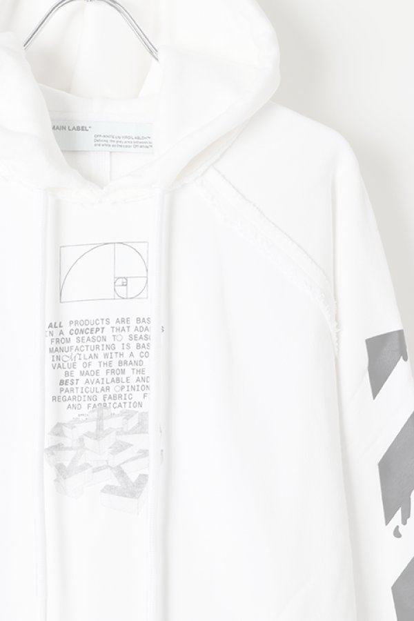 画像2:   Off-white オフホワイト DRIPPING ARROWS INCOMP HOODIE{OMBB057R20E300050110-WHT-BJS} (2)