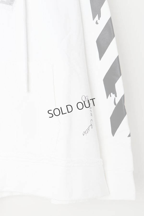 画像3: {SOLD}Off-white オフホワイト DRIPPING ARROWS INCOMP HOODIE{OMBB057R20E300050110-WHT-BJS} (3)