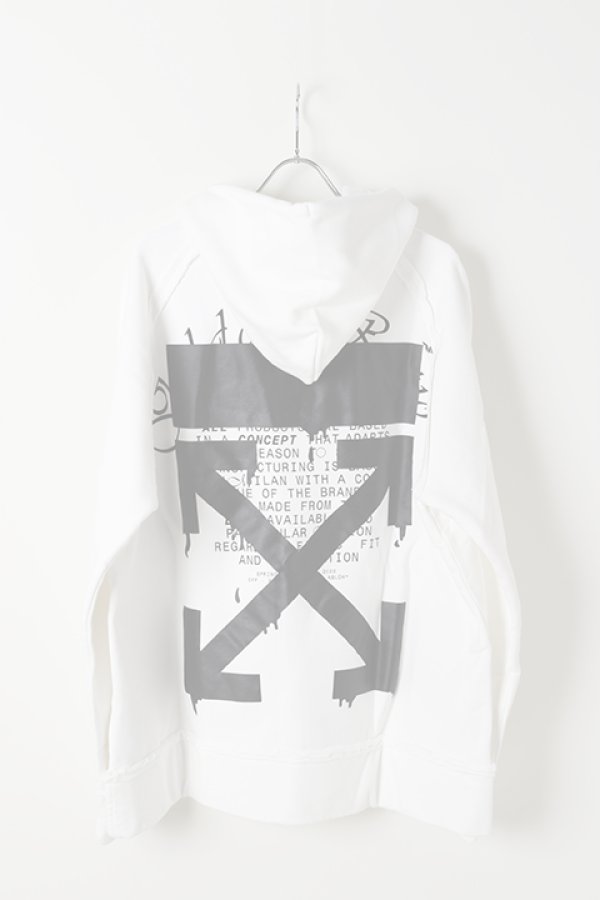 画像4:   Off-white オフホワイト DRIPPING ARROWS INCOMP HOODIE{OMBB057R20E300050110-WHT-BJS} (4)