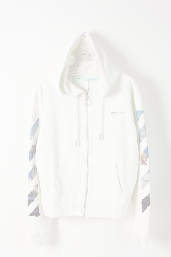 画像1:   Off-white オフホワイト DIAG COLORED ARROW ZIP HOO OFF WHITE MULTI-COLOR{OMBE001R19003012028-WHT-AIS} (1)
