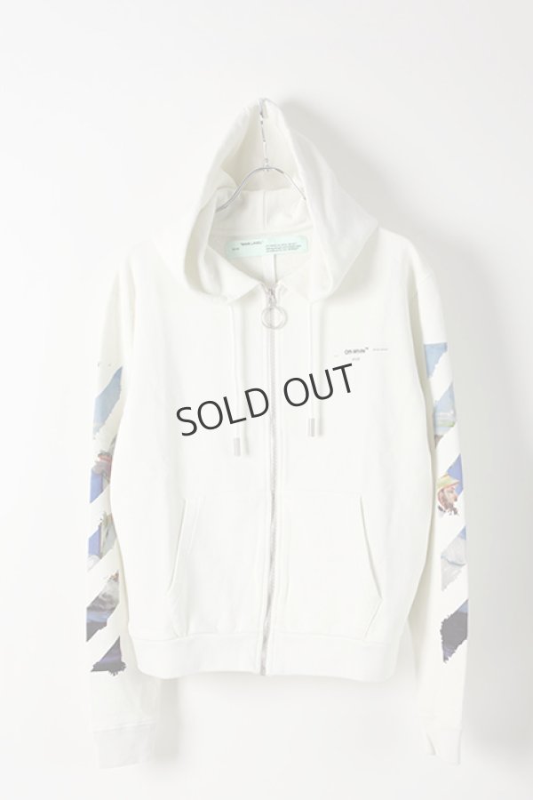 画像1: {SOLD}Off-white オフホワイト DIAG COLORED ARROW ZIP HOO OFF WHITE MULTI-COLOR{OMBE001R19003012028-WHT-AIS} (1)