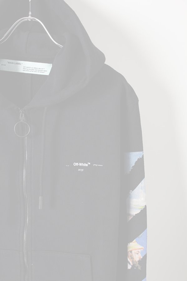 画像3:  {SOLD} Off-white オフホワイト DIAG COLORED ARROW ZIP HOO BLACK MULTI-COLOR{OMBE001R19003012108-BLK-AIS} (3)