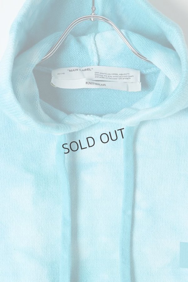 画像3: {SOLD}Off-white オフホワイト LOGO KNIT HOODIE PETROL{OMHA072R20G730203939-BLU-BJS} (3)