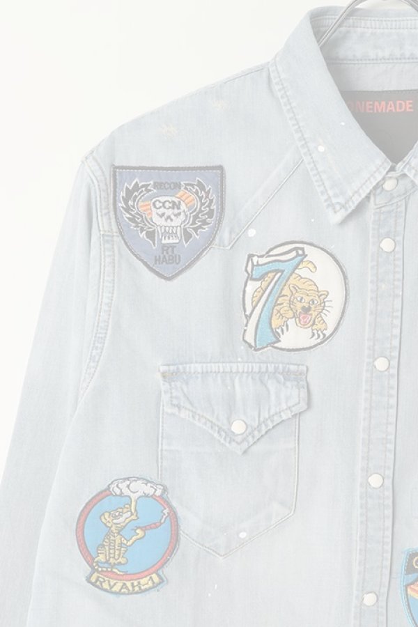画像3:  {SOLD} ONE MADE ワンメイド DENIM SHIRT{-BAS} (3)