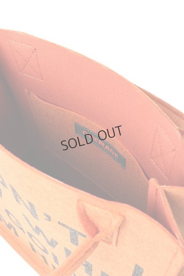 画像2: {SOLD}ONE MADE ワンメイド FELT TOTO BAG（ユニセックス）{ONE-791-ORG-BAS} (2)