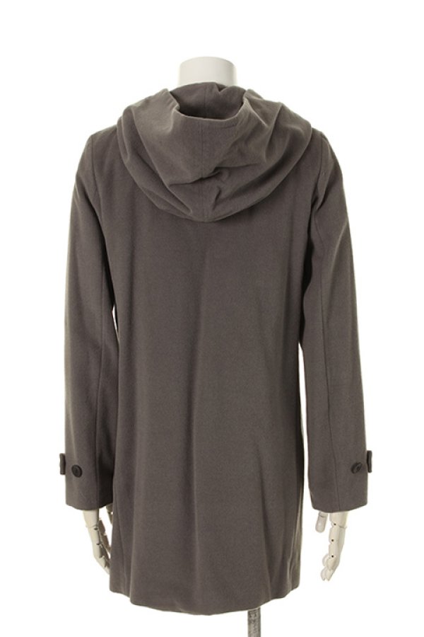 画像2: 【 50%OFF セール82,500円→41,250円】 OURET オーレット BACK SATIN BEAVER BIG HOOD COAT{-AEA} (2)