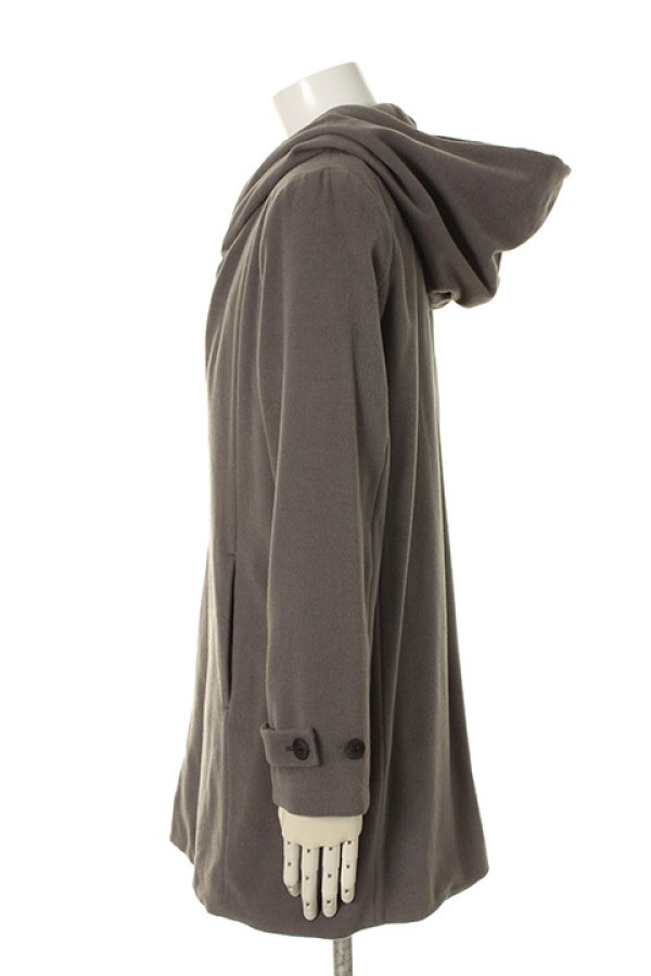 画像3: 【 50%OFF セール82,500円→41,250円】 OURET オーレット BACK SATIN BEAVER BIG HOOD COAT{-AEA} (3)