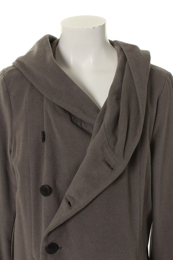 画像4: 【 50%OFF セール82,500円→41,250円】 OURET オーレット BACK SATIN BEAVER BIG HOOD COAT{-AEA} (4)