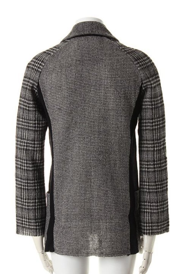 画像2: 【 50%OFF セール31,900円→15,950円】 OURET オーレット WOOL CHWCK GAUZE SHAWL COLLAR JACKET{-AEA} (2)