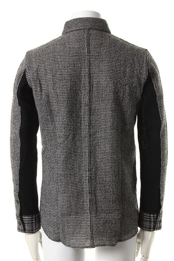 画像2: 【 50%OFF セール26,400円→13,200円】 OURET オーレット WOOL CHWCK GAUZE REGULAR COLLAR SHIRT{-AEA} (2)