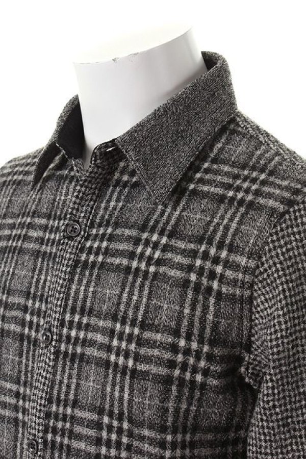 画像4: 【 50%OFF セール26,400円→13,200円】 OURET オーレット WOOL CHWCK GAUZE REGULAR COLLAR SHIRT{-AEA} (4)