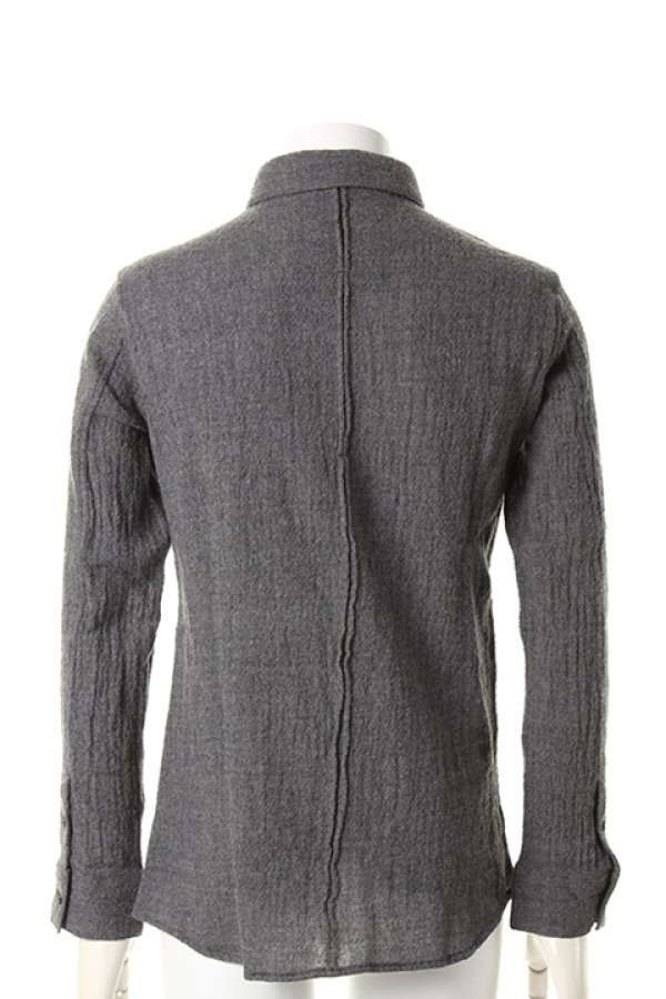 画像2: 【 50%OFF セール24,200円→12,100円】 OURET オーレット WOOL GAUZE REGULAR COLLAR SHIRT{-AEA} (2)