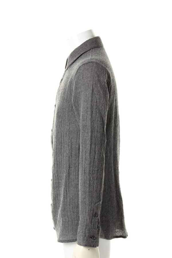 画像3: 【 50%OFF セール24,200円→12,100円】 OURET オーレット WOOL GAUZE REGULAR COLLAR SHIRT{-AEA} (3)