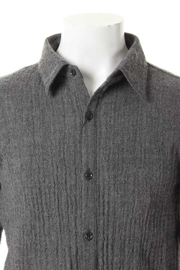 画像4: 【 50%OFF セール24,200円→12,100円】 OURET オーレット WOOL GAUZE REGULAR COLLAR SHIRT{-AEA} (4)
