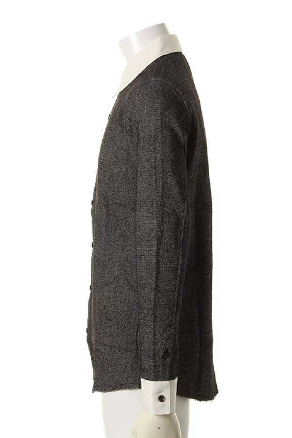 画像3: 【 50%OFF セール28,600円→14,300円】 OURET オーレット SILK COTTON DOBBY STRETCH CRELIC SHIRT{OR161-0551-92UB-AFS} (3)